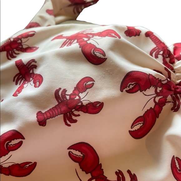 Esther Williams Red and White One Piece Swimsuit with Floral Design - Picture 4 of 15